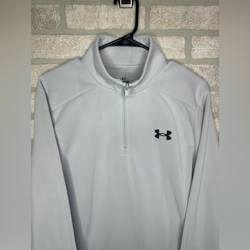 Under Armour Men's Medium Fleece Twist Quarter Zip Halo Gray/Black - 0279